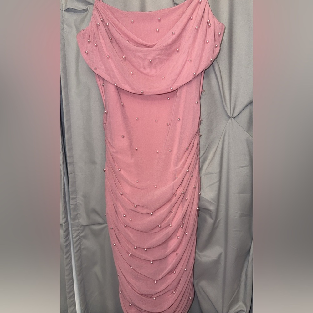pink pearl dress worn once dry cleaned.